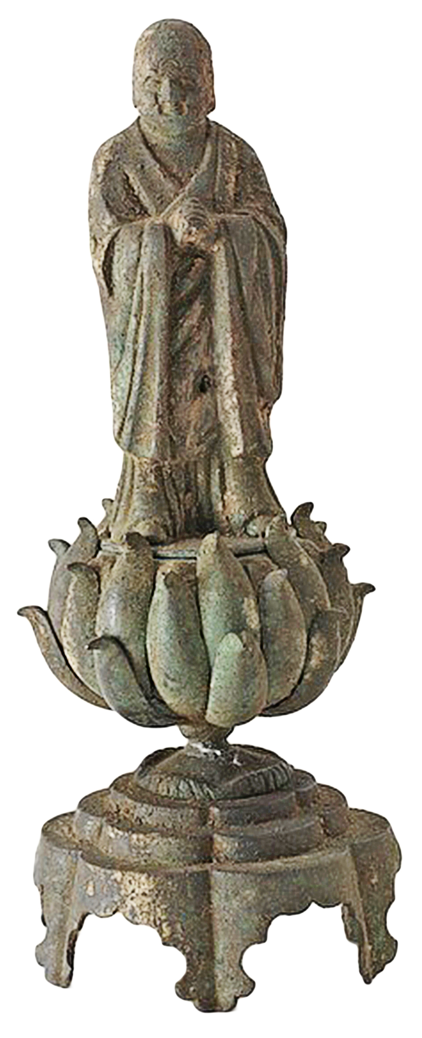 僧人站在蓮檯上（618－907）　弗利爾美術館藏