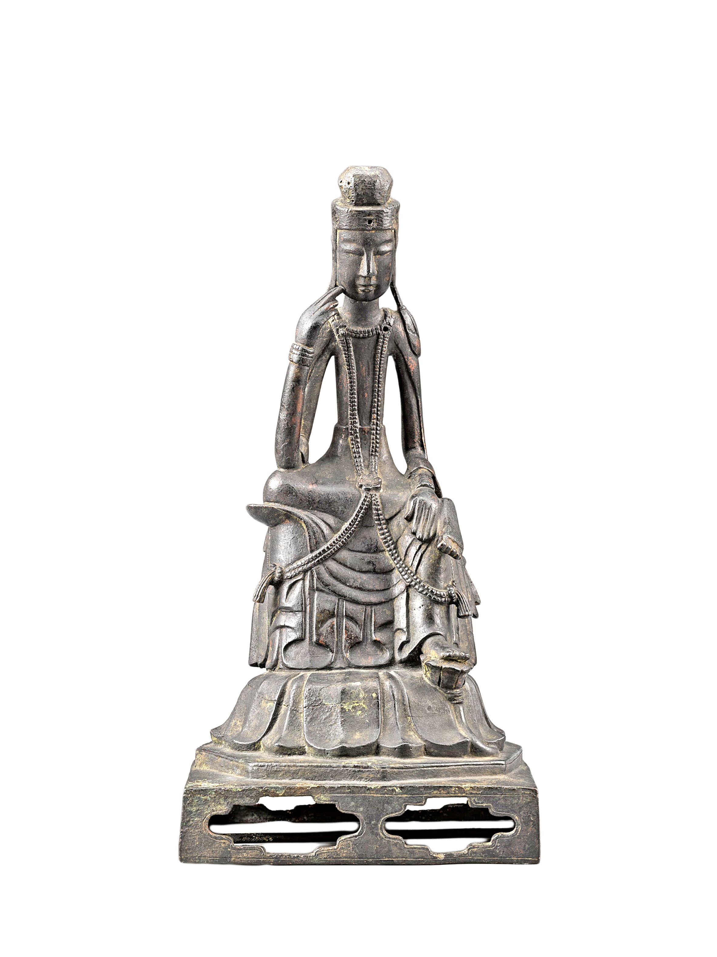 鎏金青銅沉思菩薩