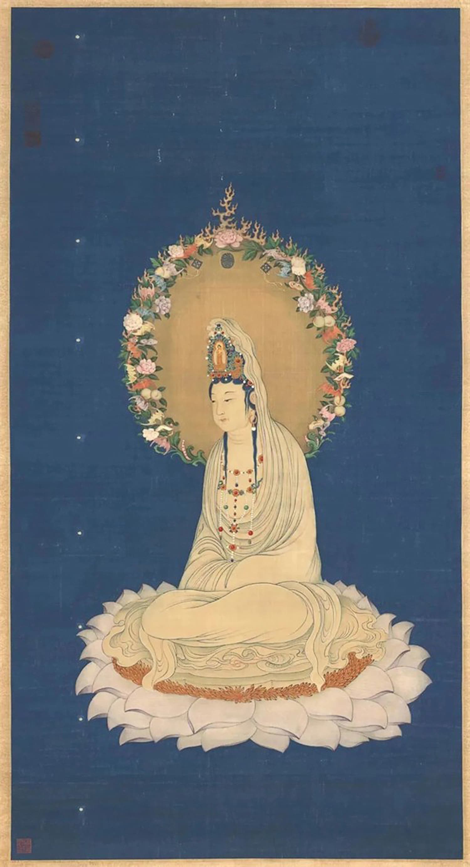觀音大士像 清 丁觀鵬繪