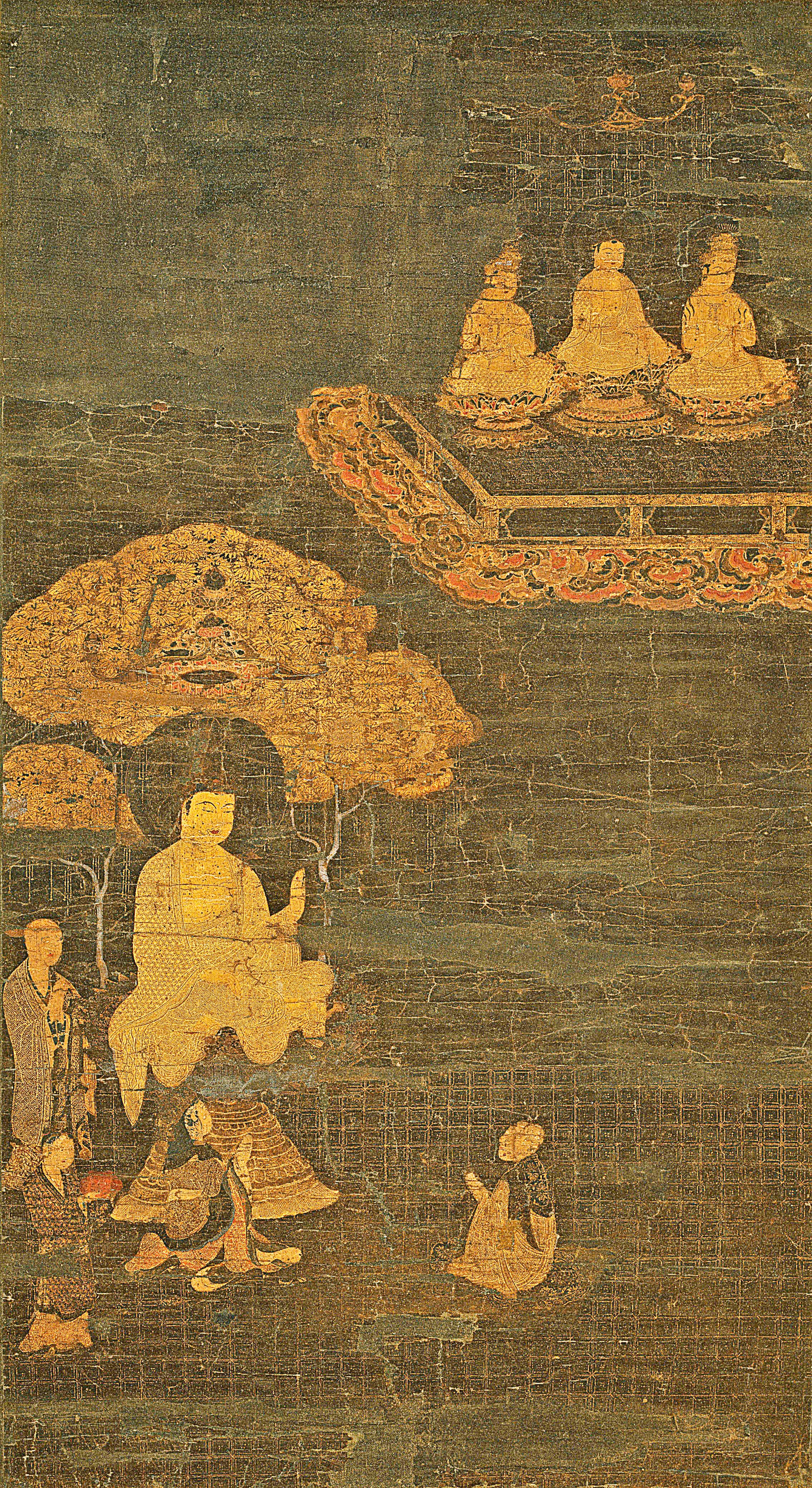 《觀經變相圖》　鎌倉時代（1182-1333）　奈良國立博物館藏