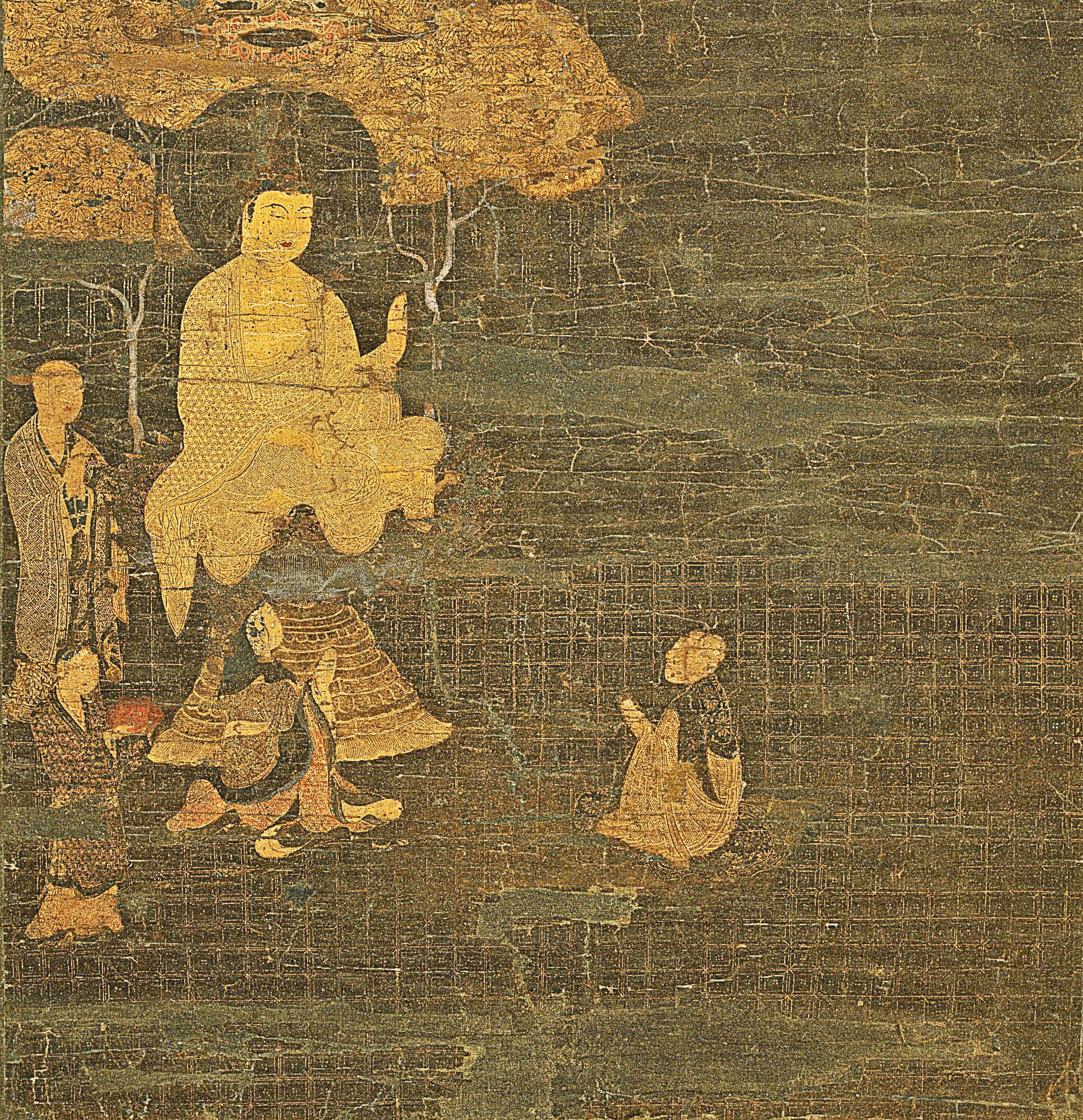 《觀經變相圖》（局部）　鎌倉時代（1182-1333）　奈良國立博物館　藏