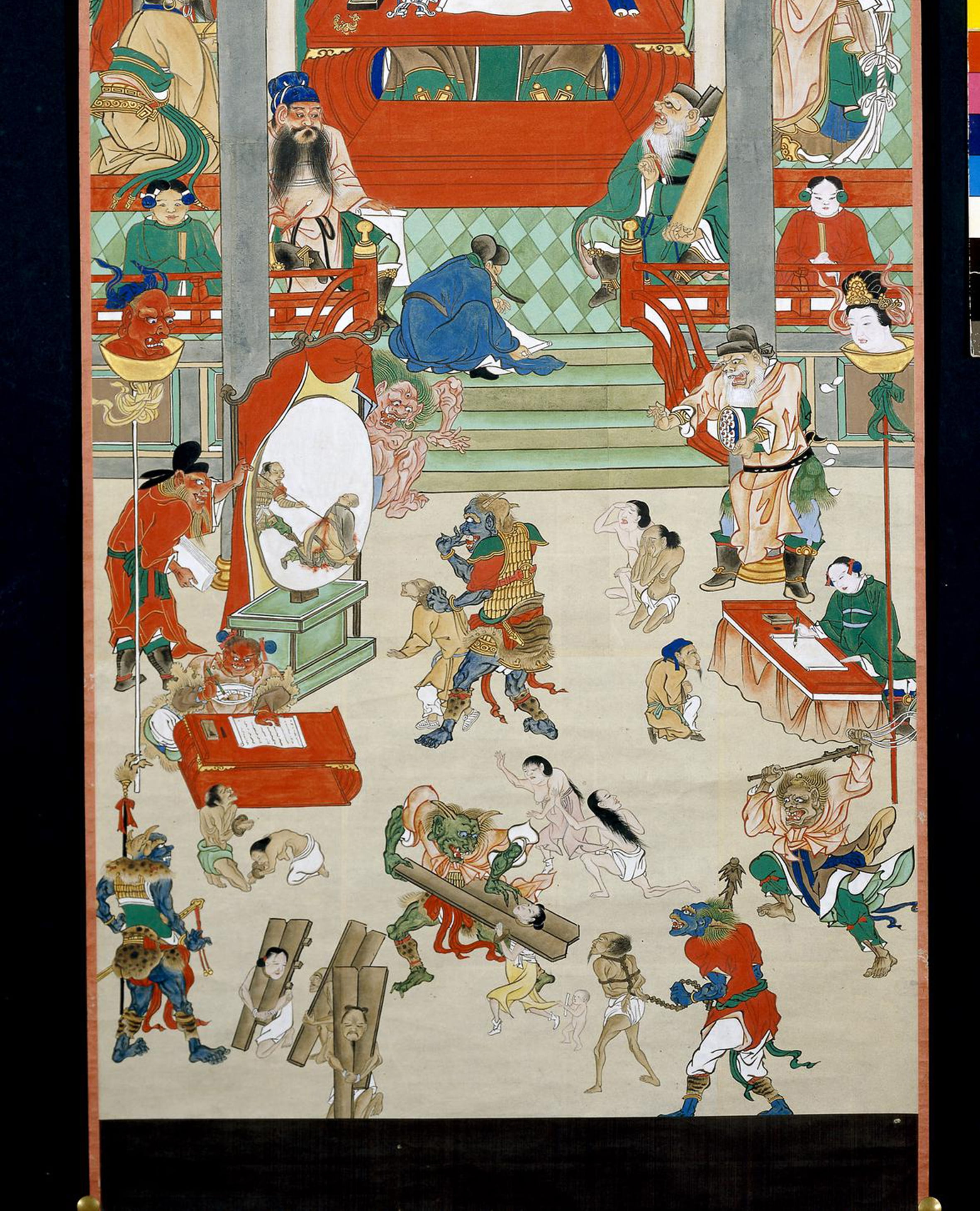 六道繪　地獄審判　（下半部）（1800-1880）　大英博物館藏