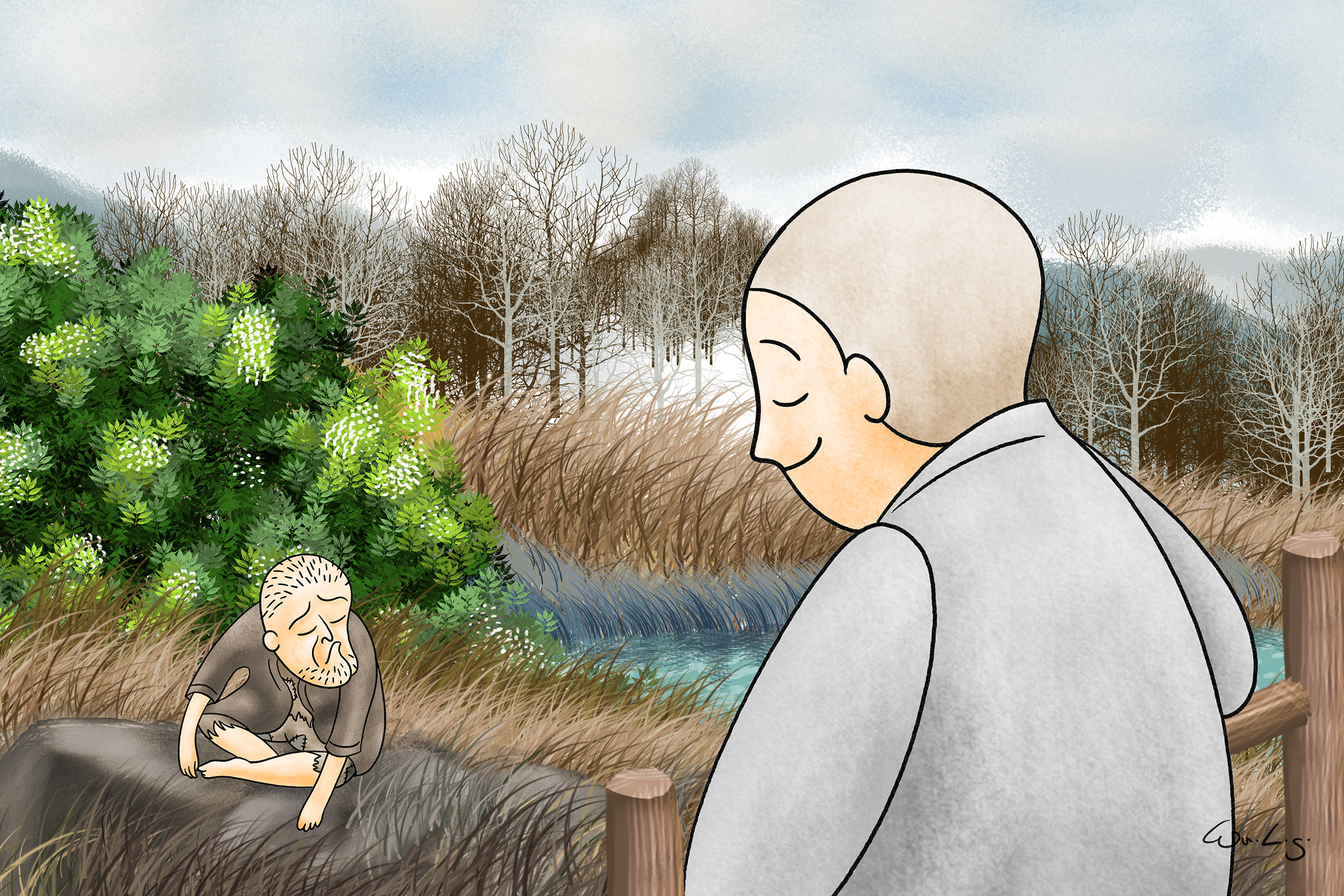 頁面 109 圖片 2 - 和尚詢問乞丐