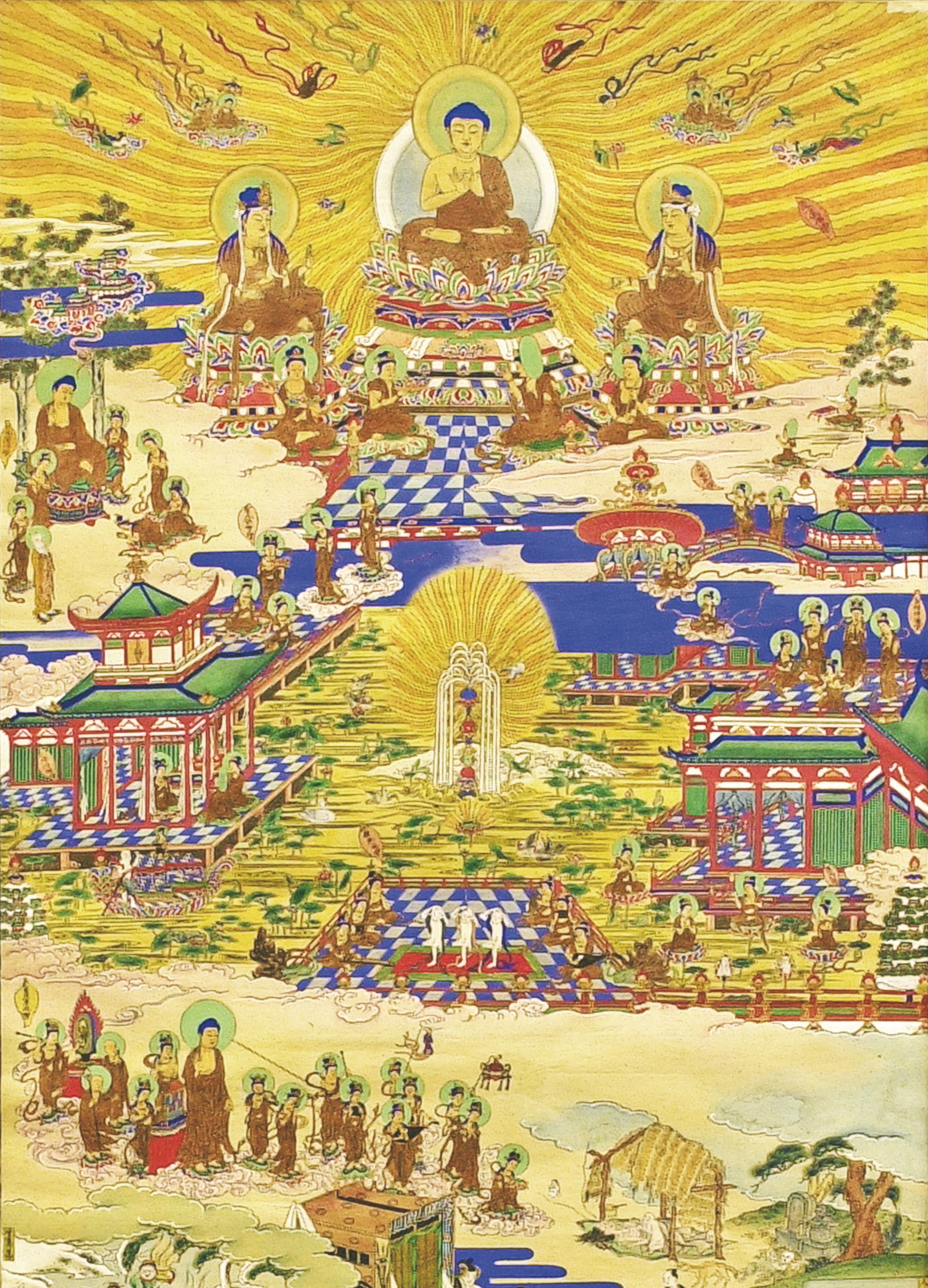 手工上色木刻版畫