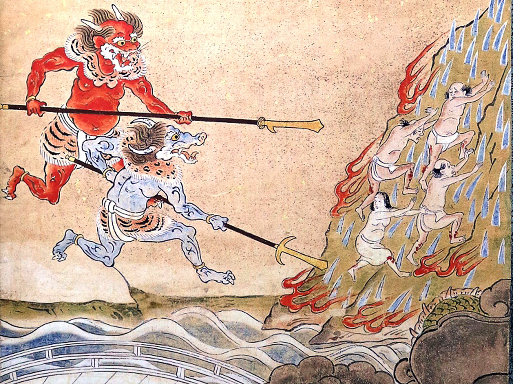 日本行基寺　地獄繪（局部）