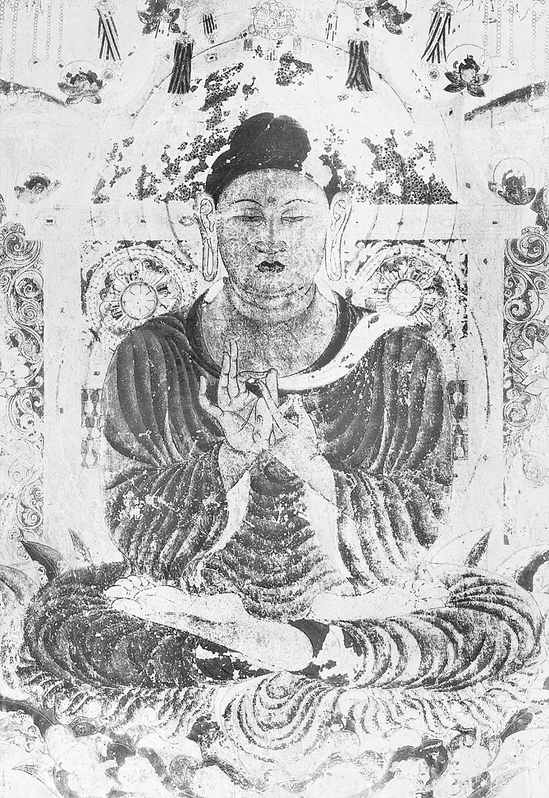 法隆寺金堂六號壁畫（局部）