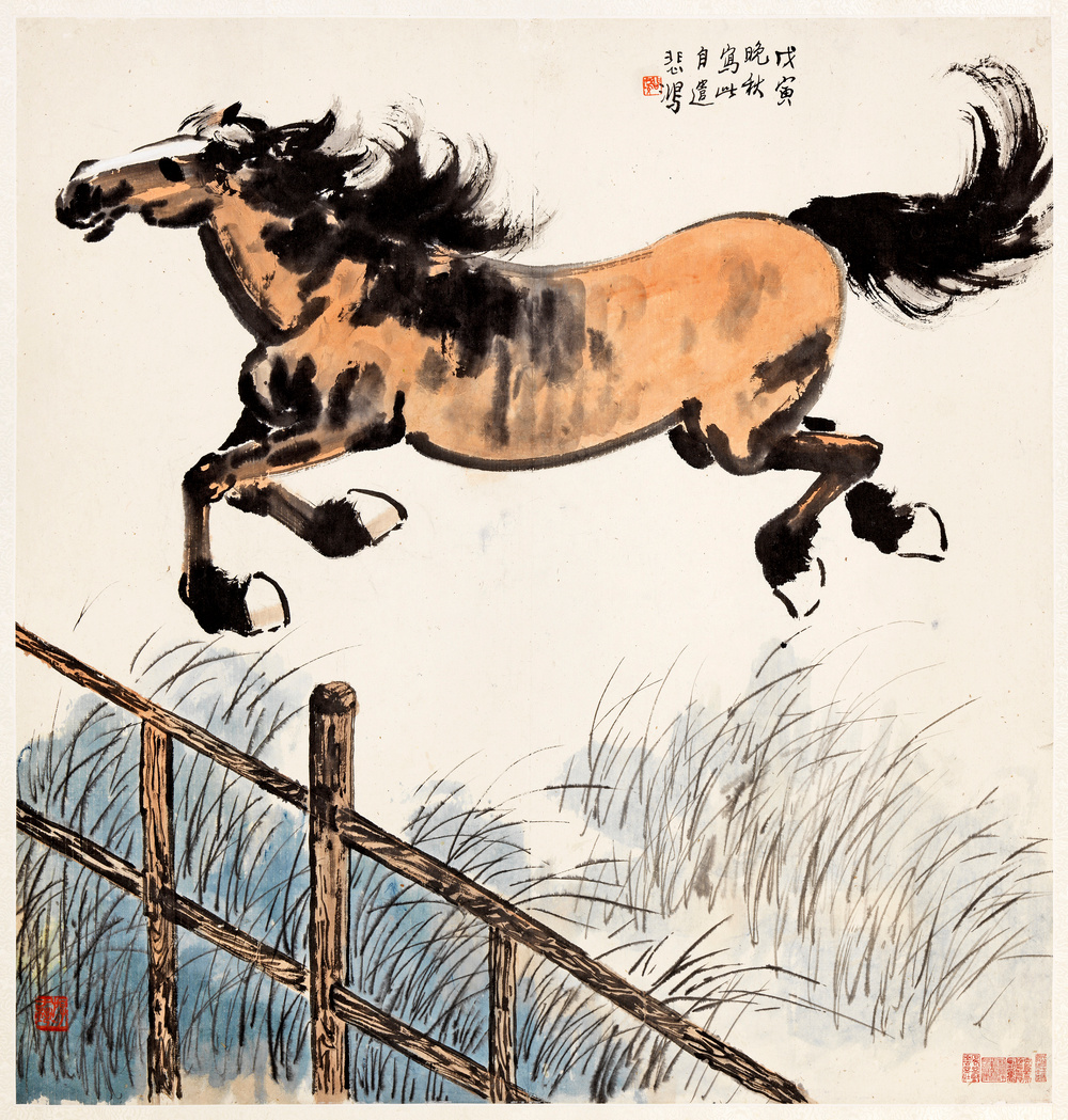 徐悲鴻奔馬行空 台北故宮博物館藏