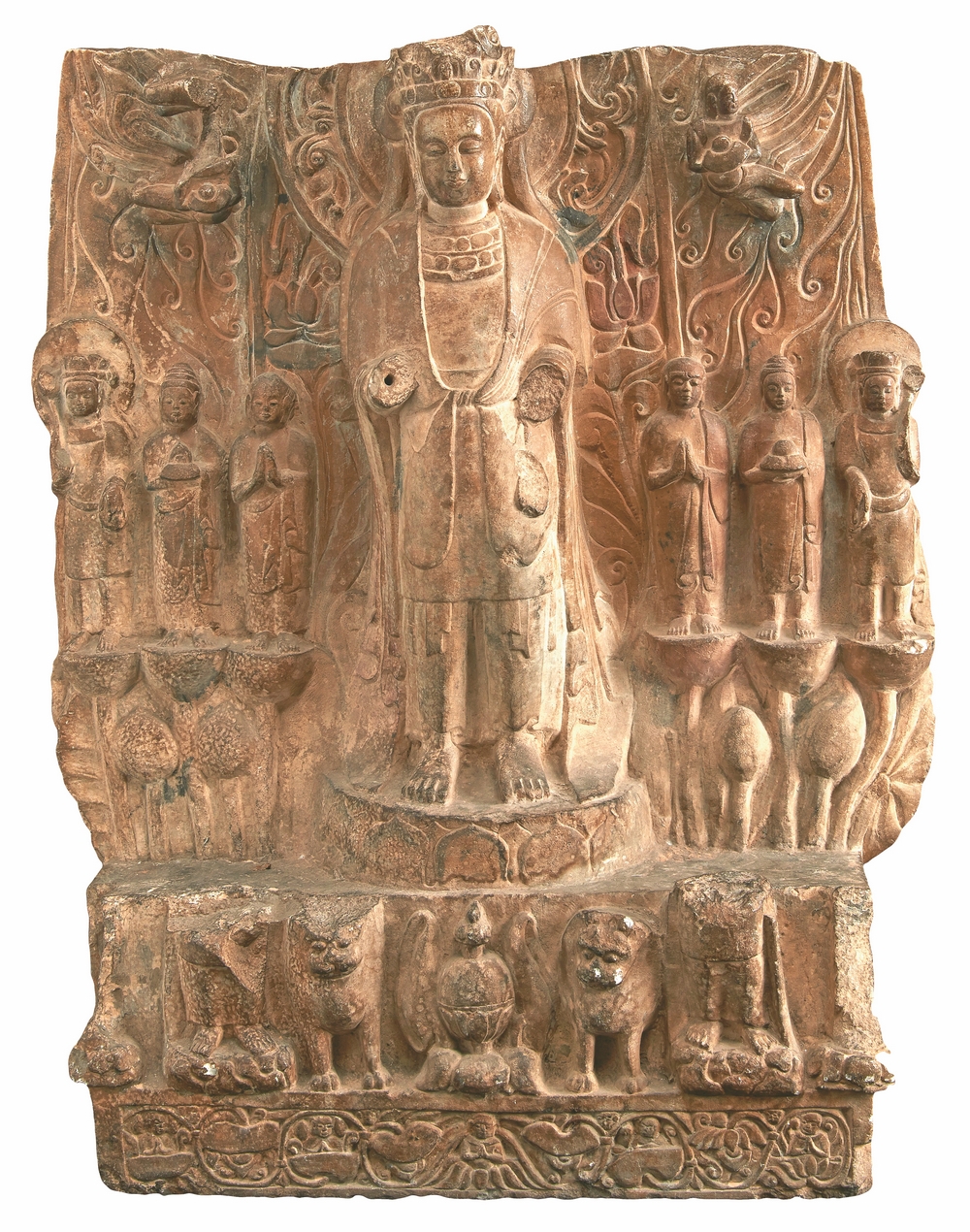 菩薩立像與侍者