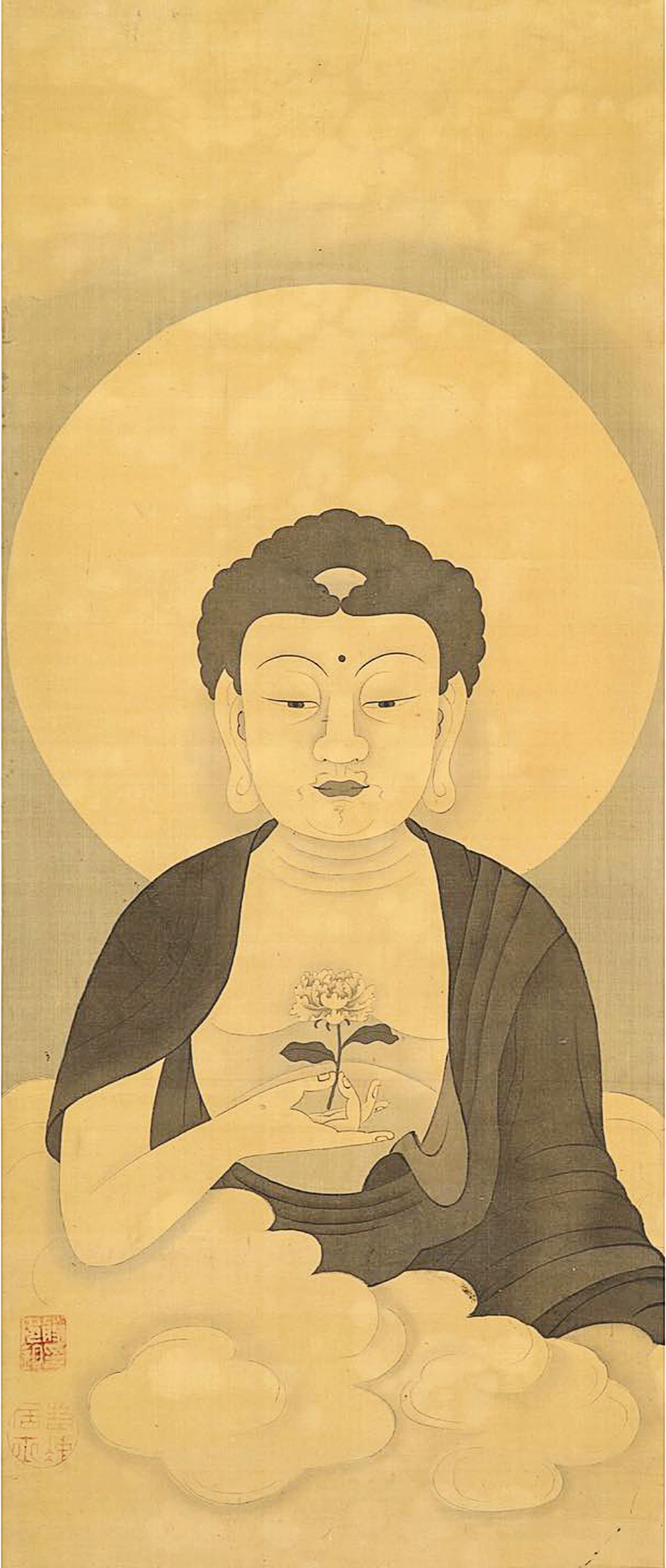 伊藤若沖 雲中阿彌陀佛